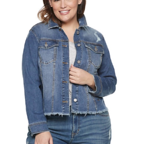 raw hem denim jacket